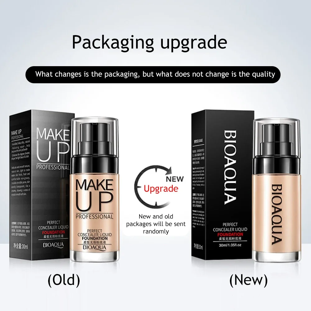 Radiant Glow Liquid Foundation Concealer - Waterproof, Brightening & Long-Lasting Formula