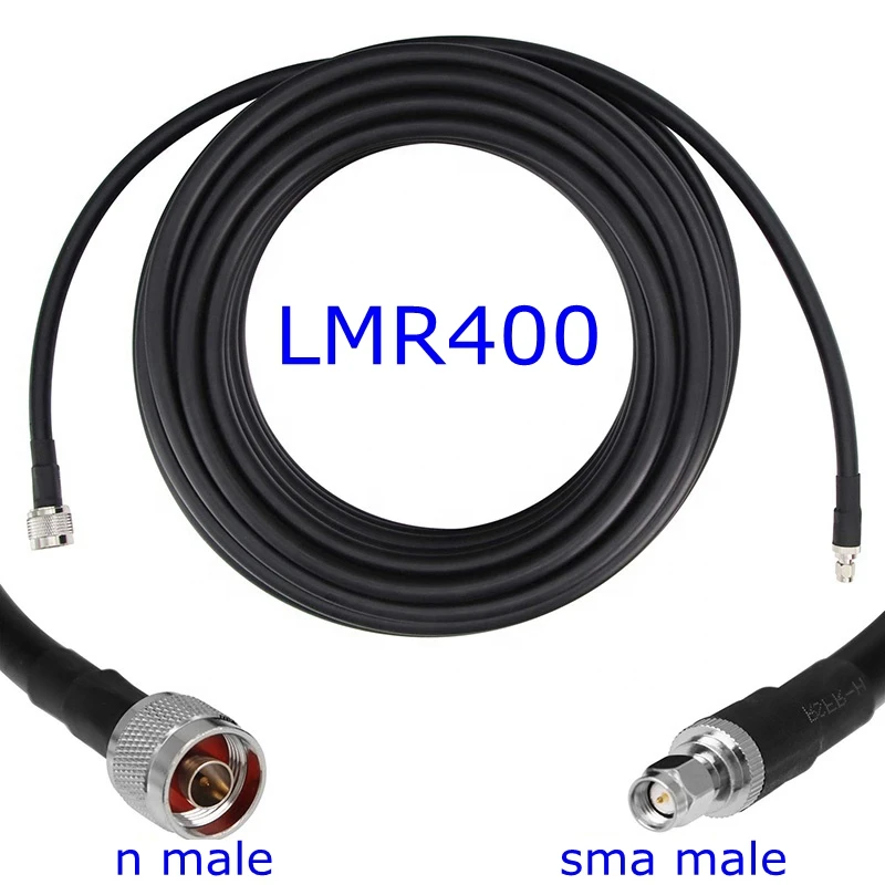 Cabo Coaxial Lmr400 n Macho Plug para Sma Macho Plug Connector Crimp para Lmr400 Coax Pigtail Antenna Radio L16