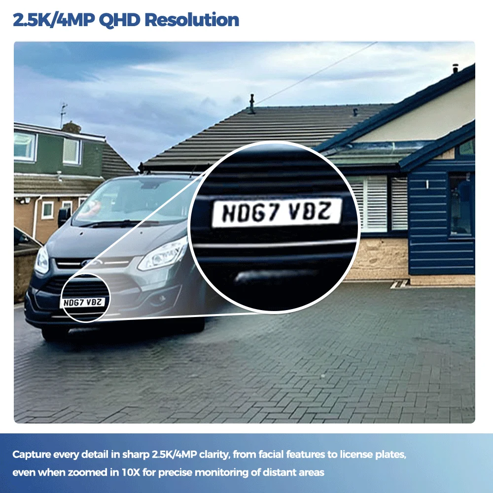 ALEVIO 2.5K Outdoor Solar Camera Wireless Cam WIFI Ultra Standby Time PIR Motion Light Color Night Vision AI Detect Battery Cam 3