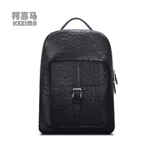 

KEXIMA cestbeau ostrich leather men ostrich bag men backpack travel bag casual business South African KK large male backpacks