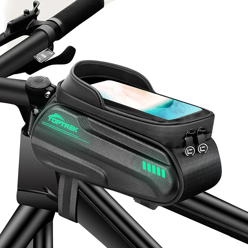 Funda Impermeable Para Bolsa De Bicicleta - Cubre Lluvia Y Barro, Color Verde, Ajuste Elástico Universal
