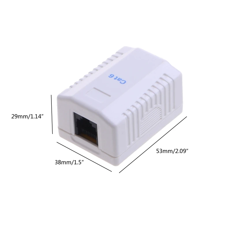 Cat6 RJ45 8P8C 커넥터 UTP 비 차폐 단일 포트 데스크탑 마운트 박스 CAT6 네트워크 모듈 정보 소켓