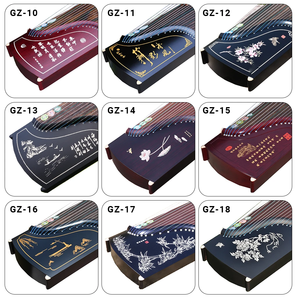 OrientalMusicSanctuary Paulownia Travel Guzheng Rosewood chino Guzheng Rosy sándalo Zither Koto concierto Grade Set