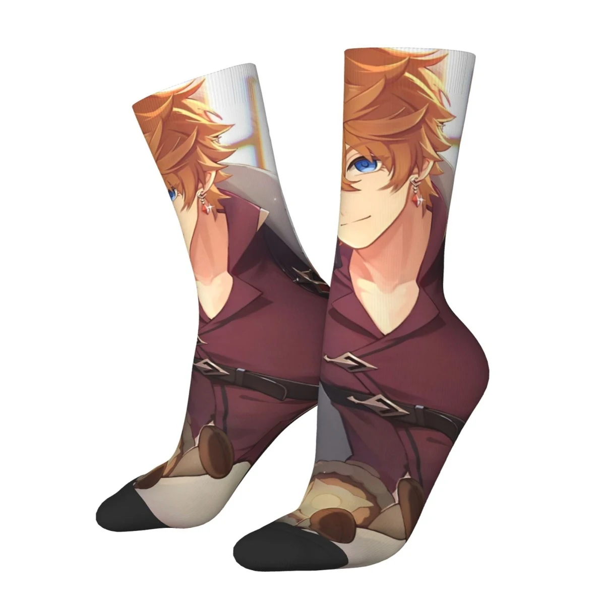 Fashion Novelty Childe Tartaglia Face Meme Socks - High Quality Unisex Socks