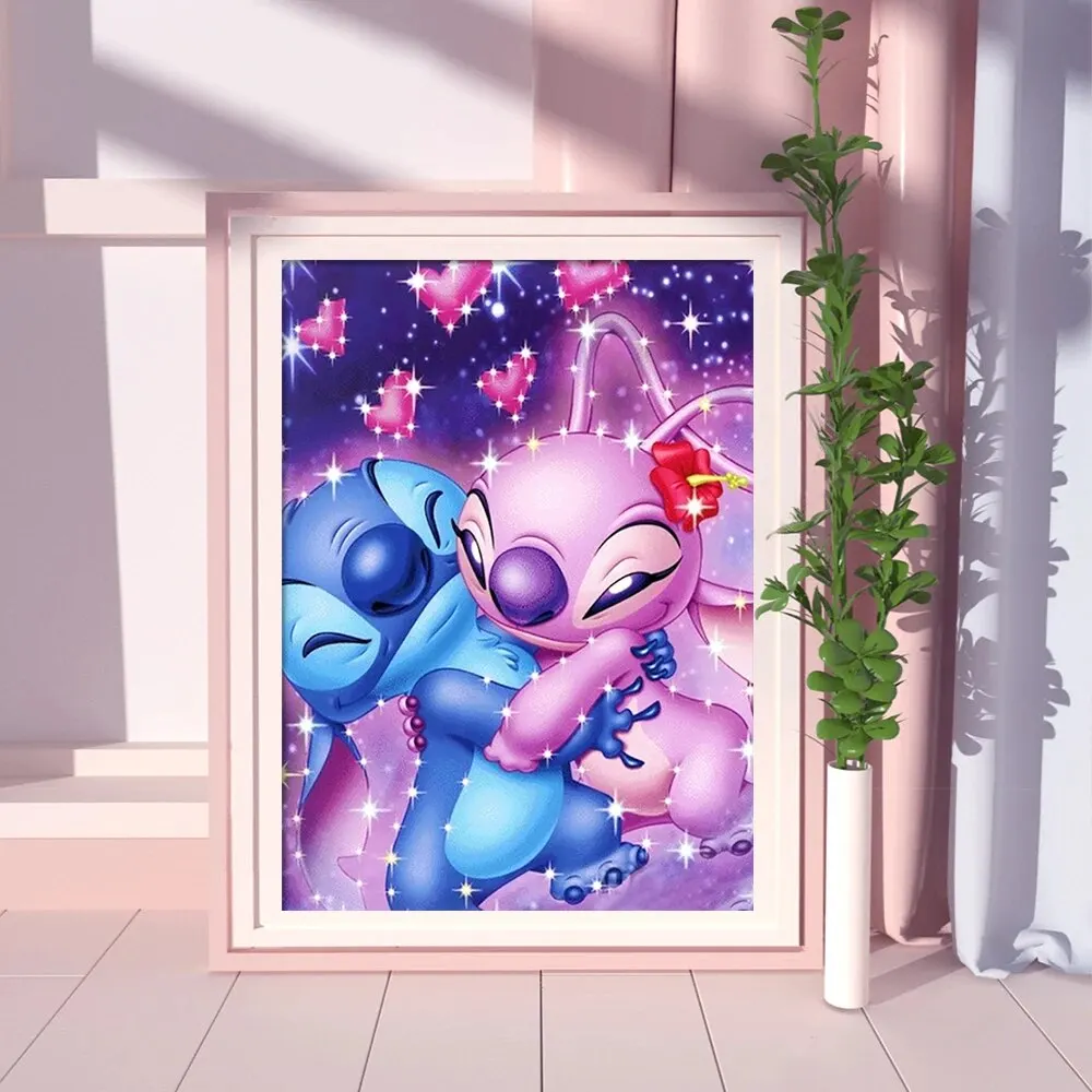 Disney Diamond Painting Lilo and Stitch Full Round Drill Mosaic Cartoon New Arrivals Children Gifts 30x40
