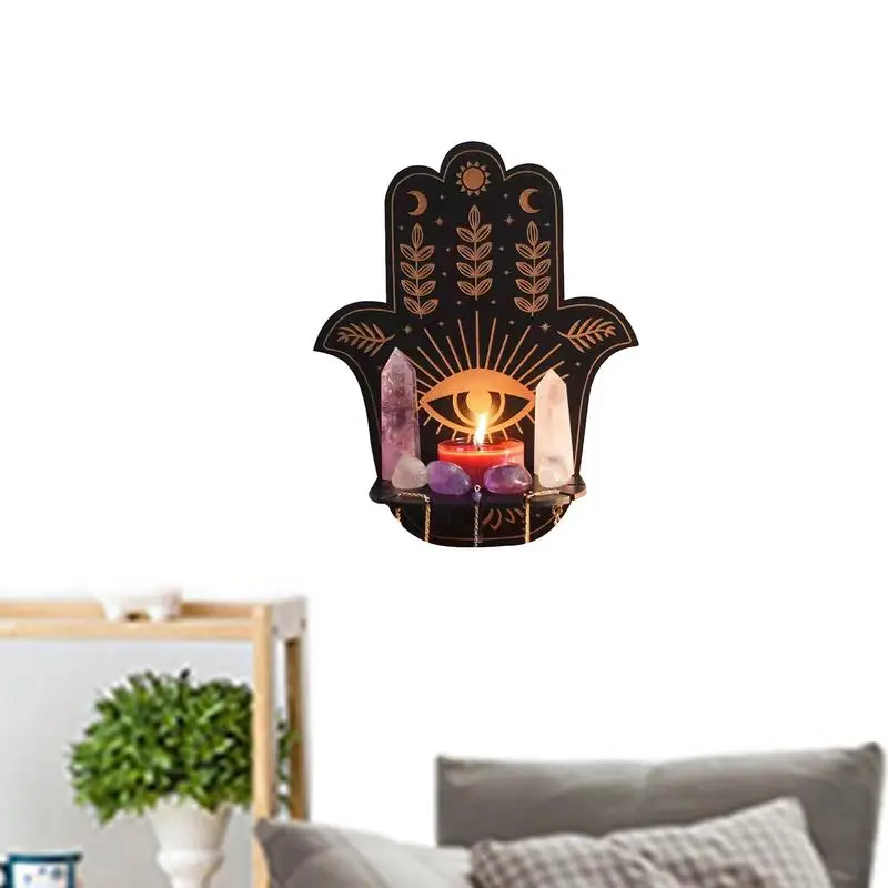 

Hamsa Hand Shelf CreativeWall Decor Hamsa Hand Crystal Shelf Display Hamsa Hand Shelves Boho Shelves Oil Shelf Crystal Display
