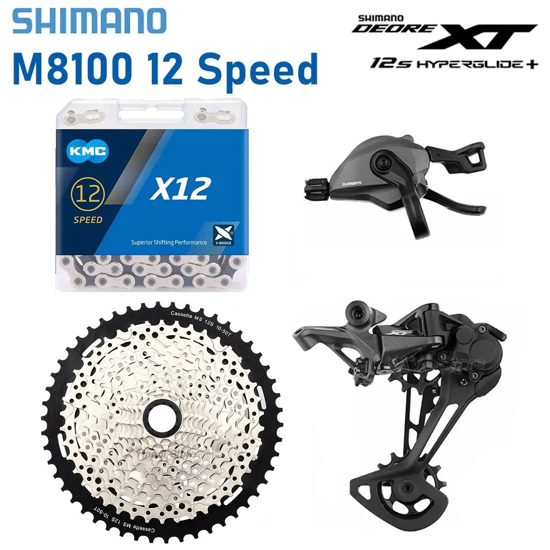New 2021 Shimano Deore XT M8100 M8120 2x12-speed Groupset