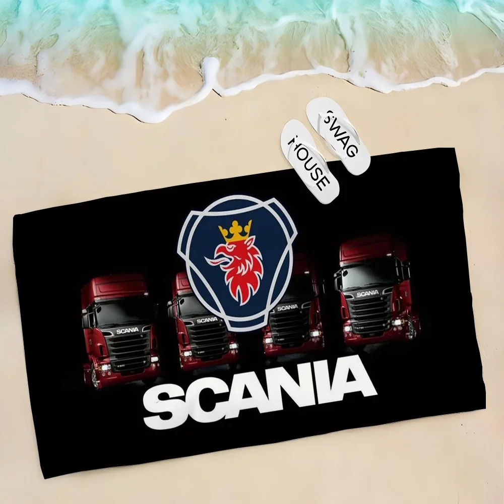 1pc Scanias Truck Car Towel Children's Beach Towel Summer Swimming Shower Towel Bathroom Supplies 3