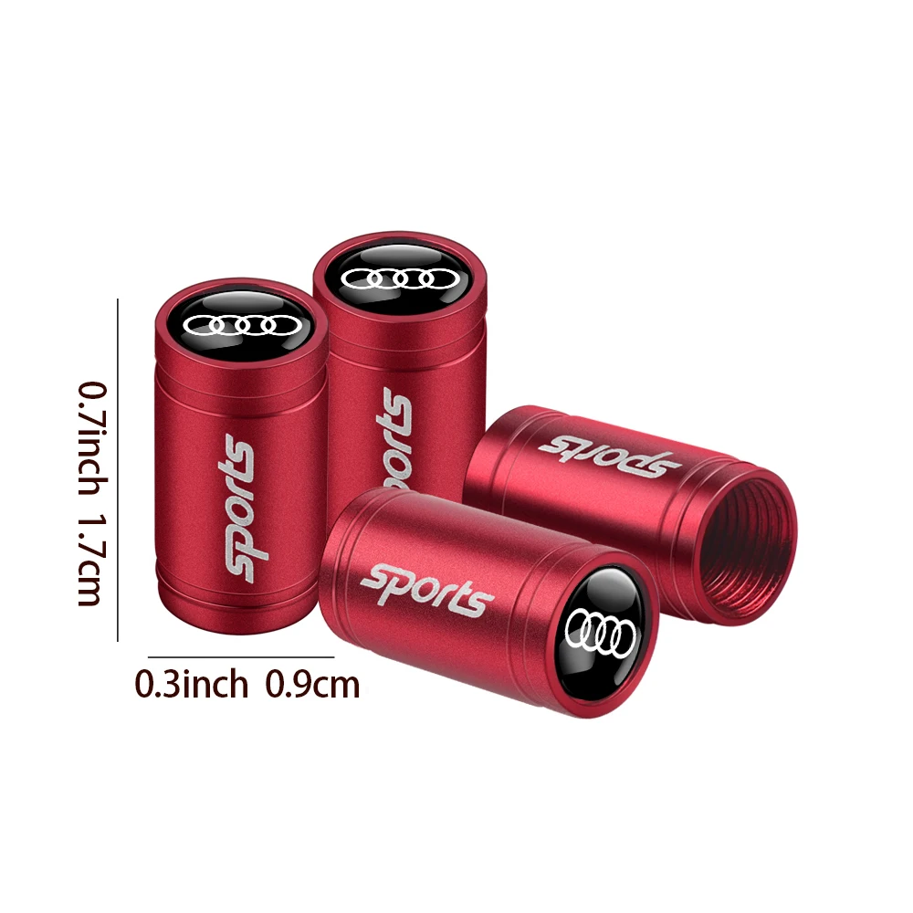 4-Piece Decorative Tire Valve Stem Caps for Cars, Motorcycles, and Bicycles