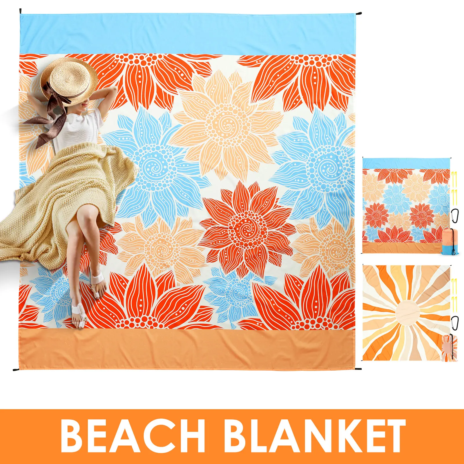 Waterproof Polyester Beach Mat for Camping Picnic Outdoor