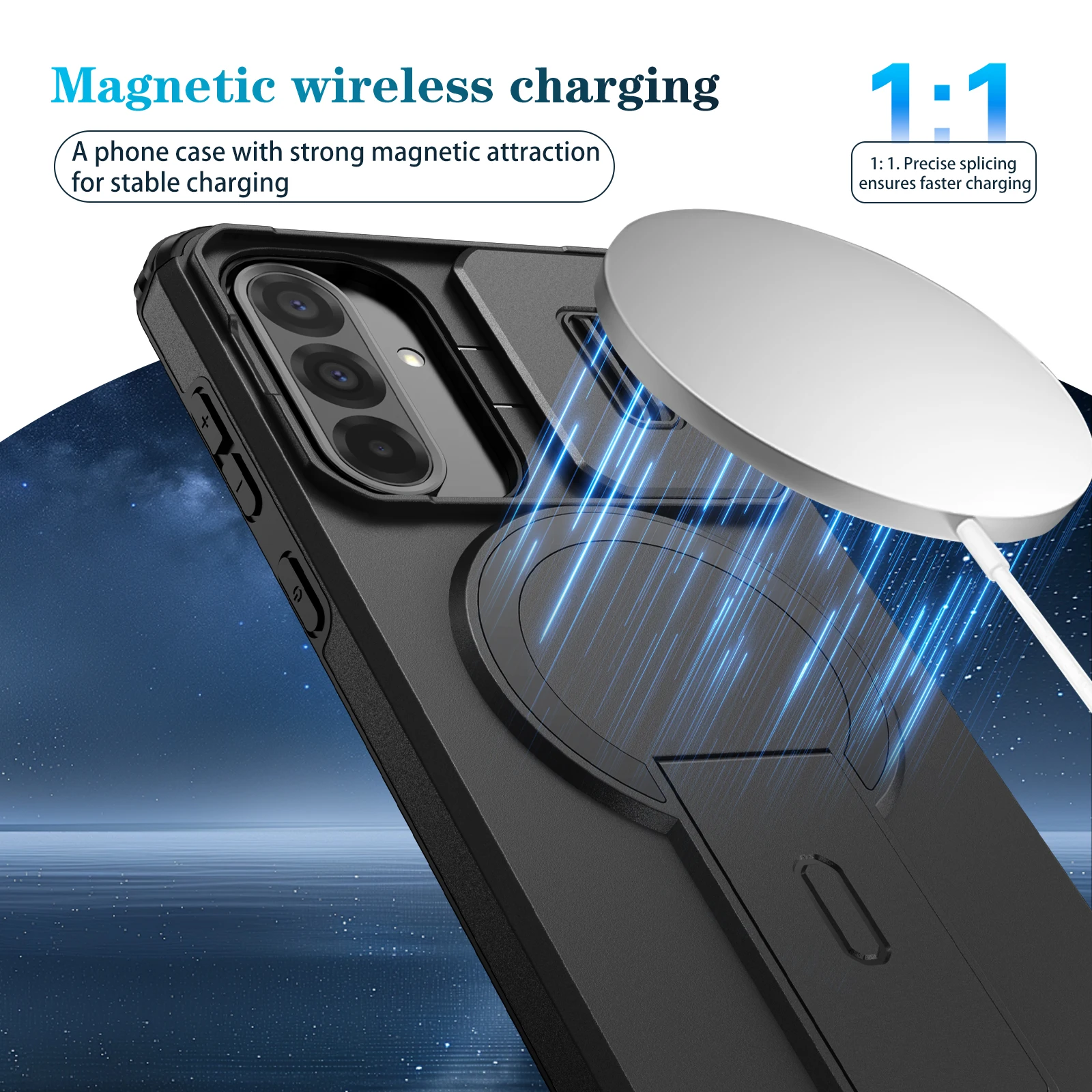 Dual Layer Protective Magnetic Case with MagSafe Compatibility