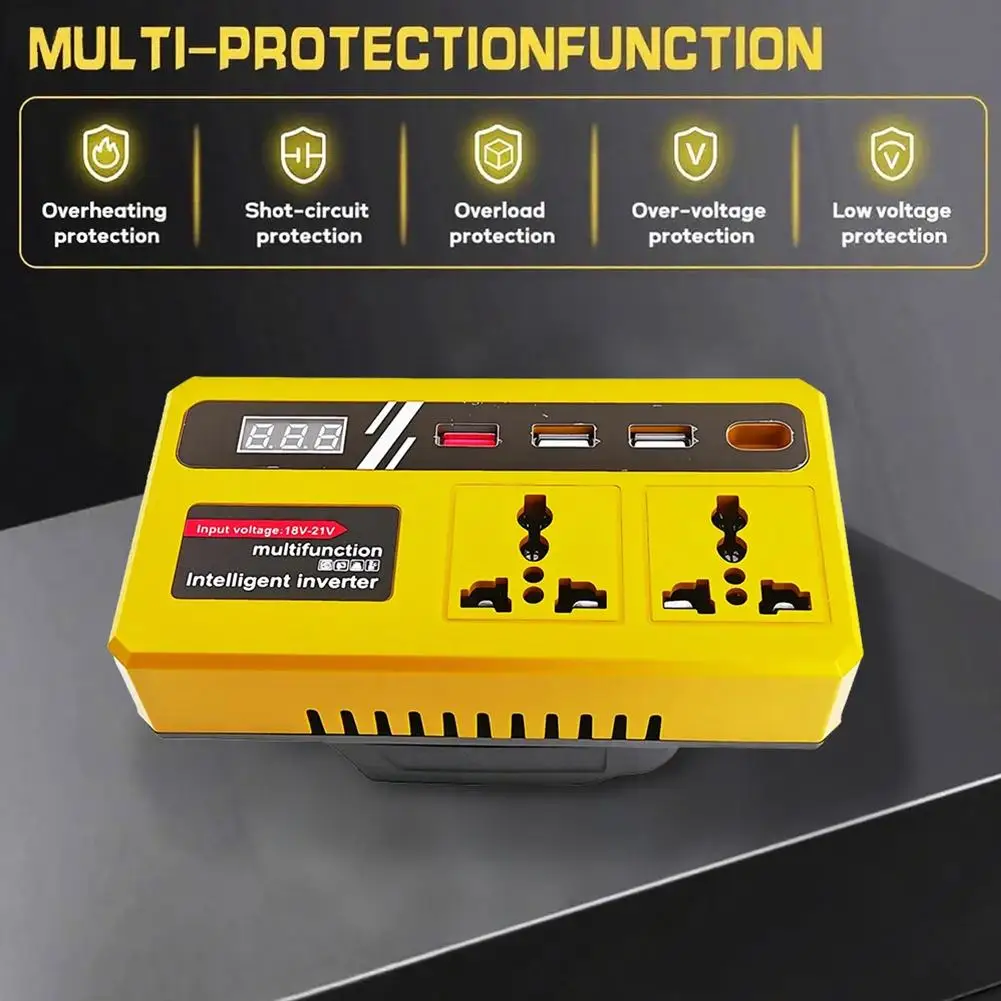 리튬 배터리 지능형 인버터 18-21V 충전 전력 변환기 AC220V/110VUSB DC5V 소켓 공급 B3Z9