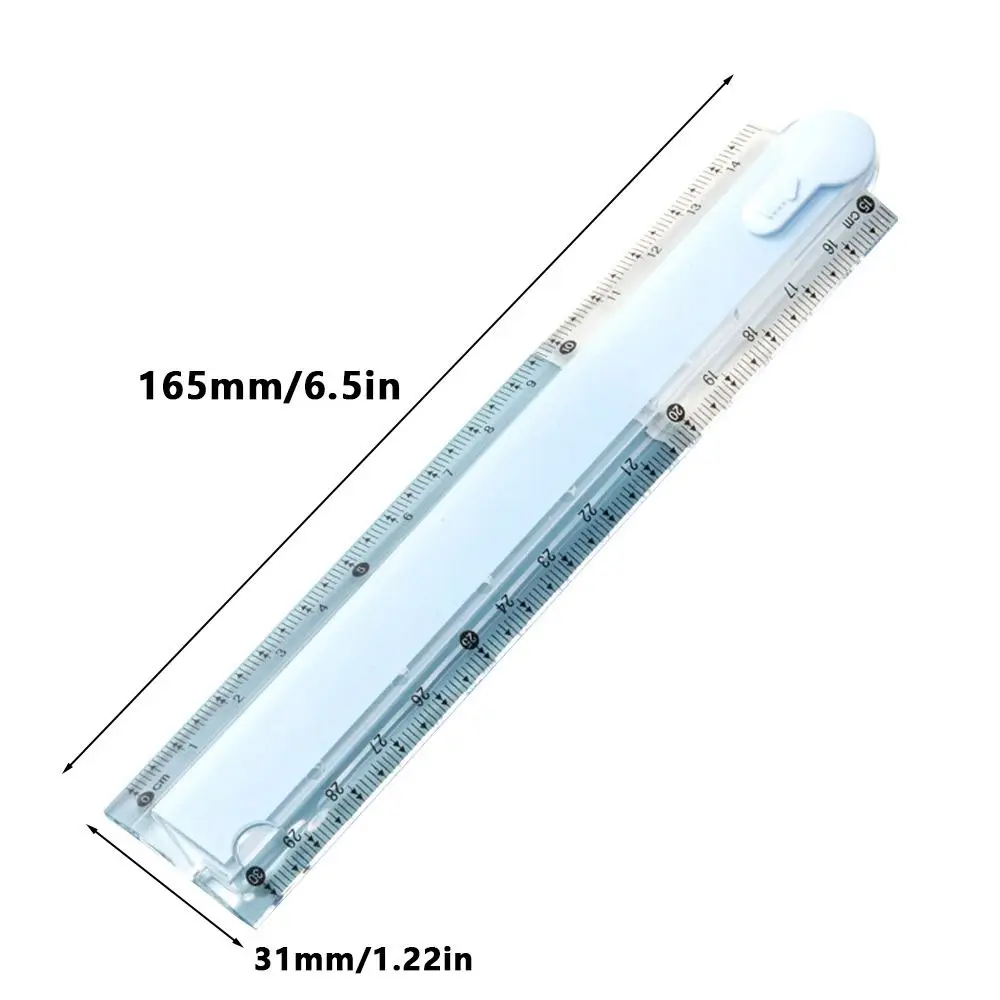 다기능 30CM 접이식 자, 투명 눈금, 접이식 직자, 간편 보관, 측정 자, 선물용