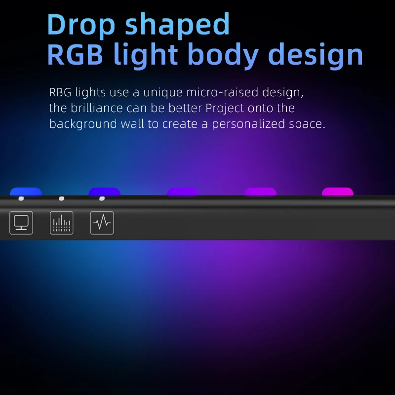 USB 야간 조명 모니터 라이트 바 LED 스크린 디스플레이 걸이형 RGB 타이머 조광 설정 게이머룸 장식 테이블 데스크 램프