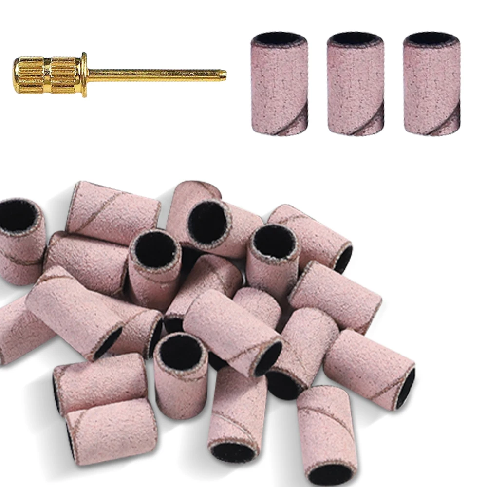 30 Stück Schleifbänder Nägel Mini Nagelbohrer Schleifbänder Nail Art Supplies Zubehör Werkzeuge Schleifbänder für Nagelbohrer – Detail 6