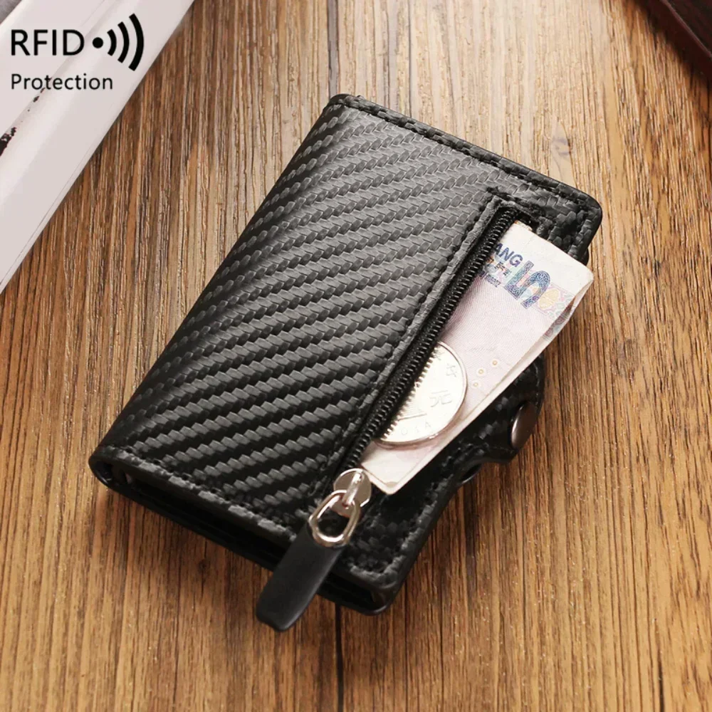 Carbon Fiber Rfid Blocking Protection Men Id Credit Card Holder Wallet Leather Metal Business Bank CreditCard Cardholder Case Leather Wallet Wallet Card Holder Card Holder Credit Card Holder Credit Card Wallet Card Wallet Id Card Holder Id Card Case Wallet Card Bag Business Card Holder