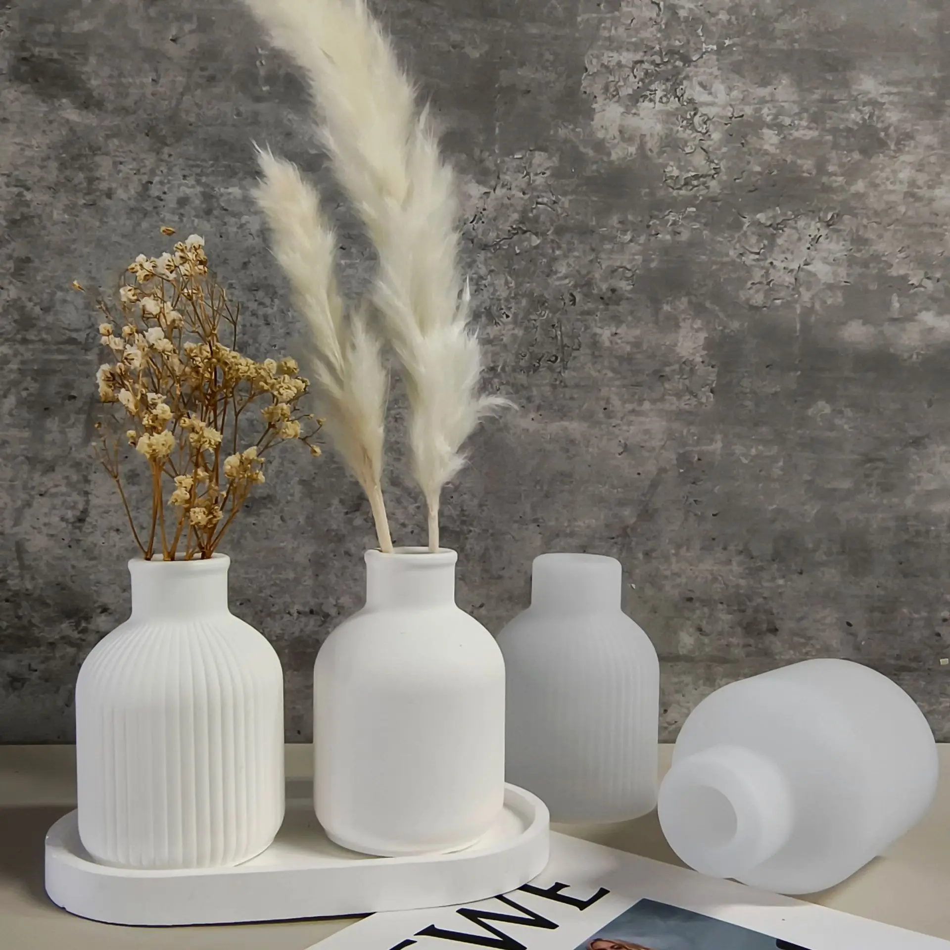 DIY Vase Ornament Silicone Mold Gypsum Flower Arrangement Storage Jar Desktop Table Epoxy Resin Mold Home Handicrafts Decoration silicone mold