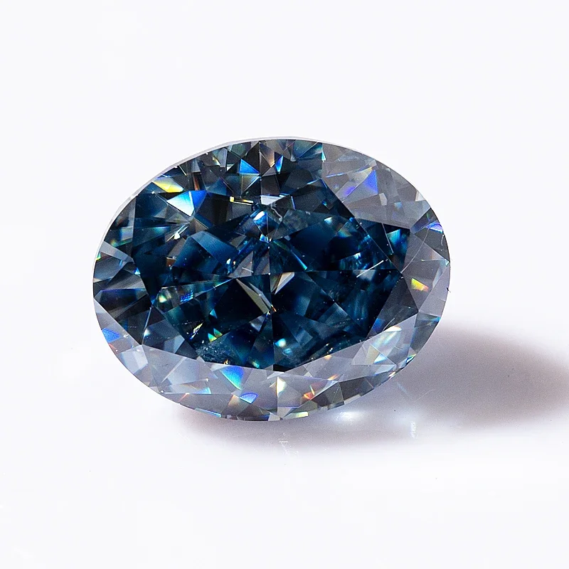MOJY Champagne Color Loose Moissanite Stone Oval Cut 0.3~8.0ct Gemstones for Diamond Ring with GRA Certificate Precious Gems