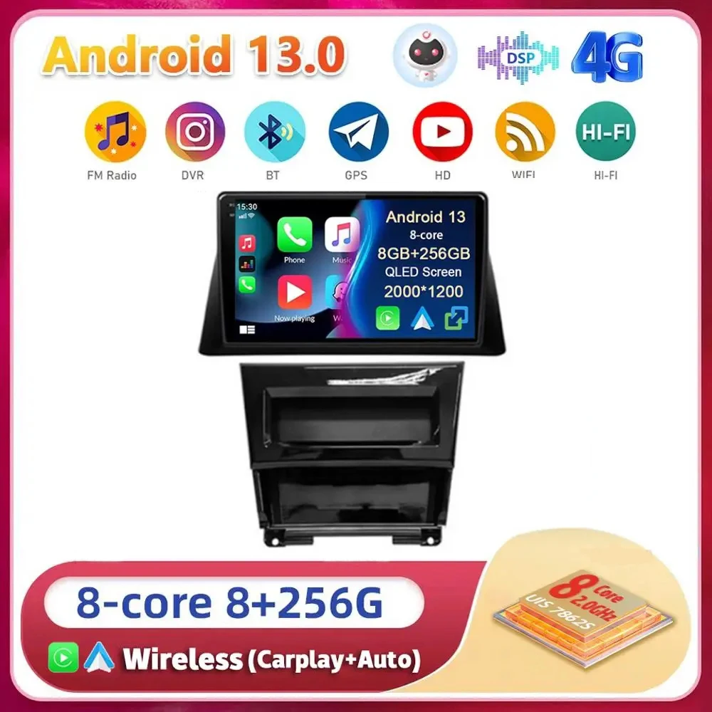 

Android 13 Carplay Auto WIFI+4G For Honda accord 8 2008 2009 2010-2013 Car Radio Multimedia Player GPS Stereo 2din Head Unit DSP