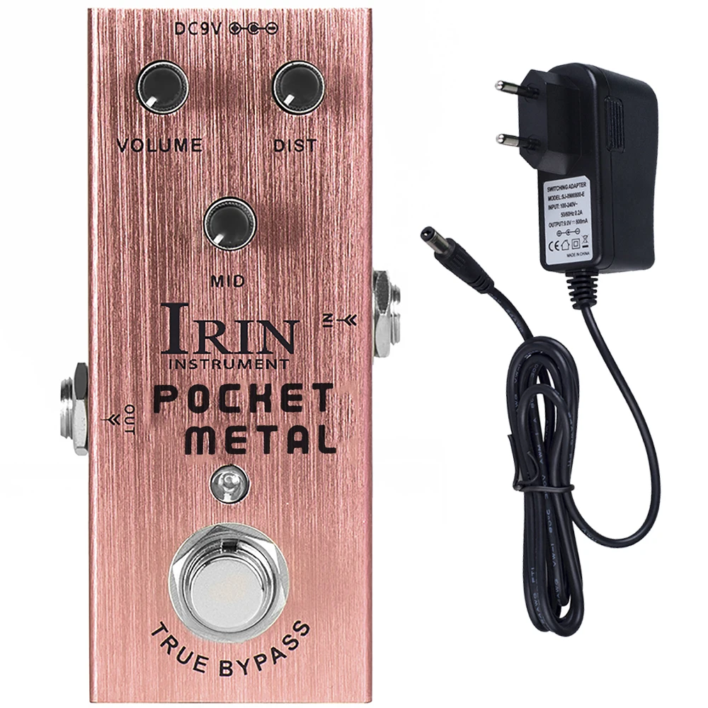 

IRIN AN-04 Effector Pocket Metal Electric Violao Distortion Effects Pedal Distortion Mid Tone True Bypass Guitar Accessories