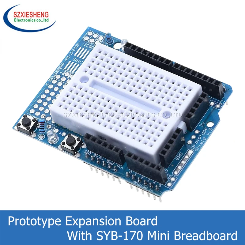 Scheda Di Espansione Prototipo Proto Shield Con Mini Breadboard Syb-170 Basata Su Arduino Uno Protoshield