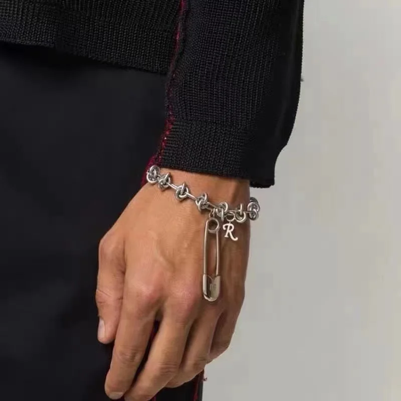 Fashion Stainless Steel Splicing Bracelet Cyberpunk Interlocking Bracelet Couple Jewelry Accessories For Friends Best Gift