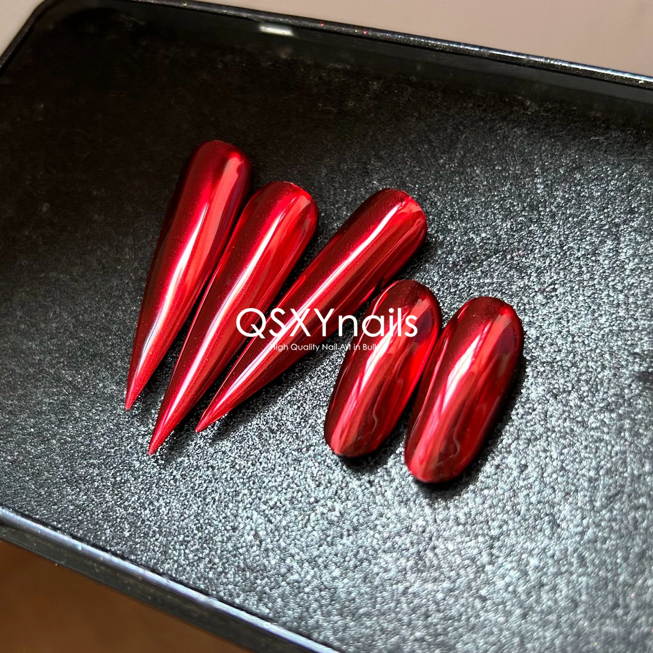 0.5g Scarlet Blood Red Gloss Mirror Powder Nail Chrome Pigment Glitter Smooth Rubbing for Nail Art Gel Polish nail powder nail glitter nail pigment nail decoration nail decorations
