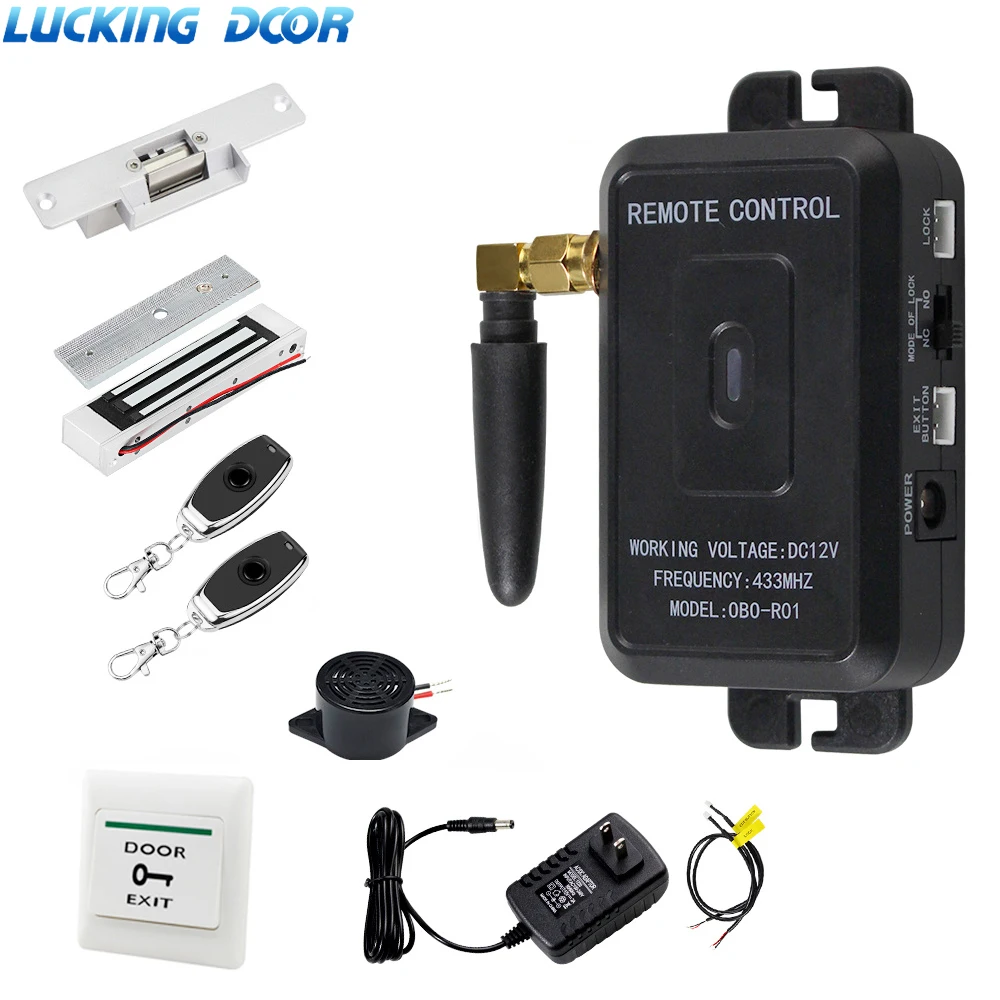 Wireless Smart Remote Control Kits For Whole Access Control System with Power Supply,Electronic Locks,Remote Key，Gate Opener