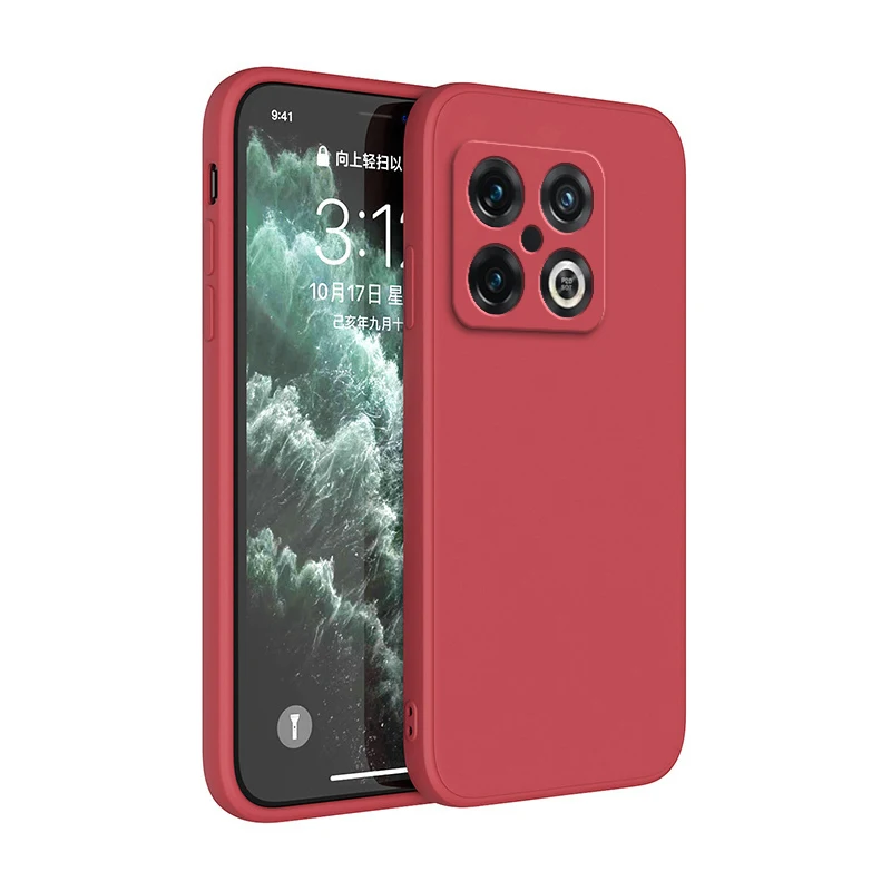 Luxury Shockproof Liquid Silicone Square Phone Case – Soft Back Cover Housing