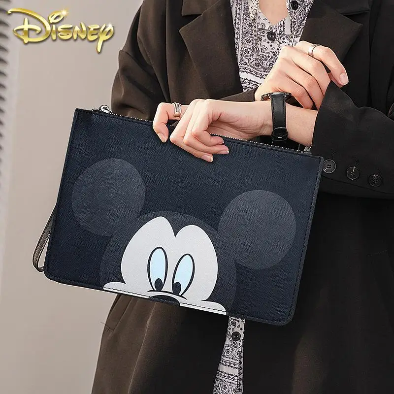 

MINISO Disney Printed Mickey Bag 2023 New Handbag Personalized Envelope Bag Girl Coin Wallet Women's Wallet Christmas Gift