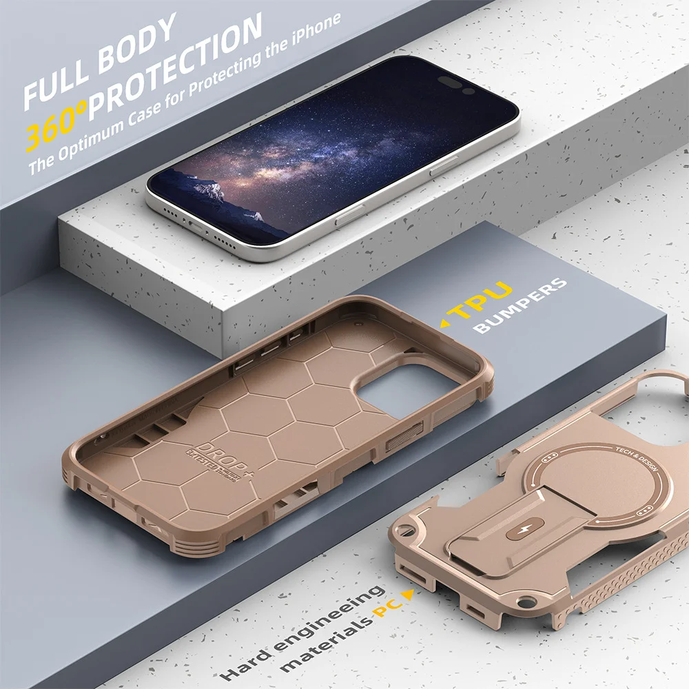 Ultimate Magnetic Armor Protective Phone Case with Invisible Stand