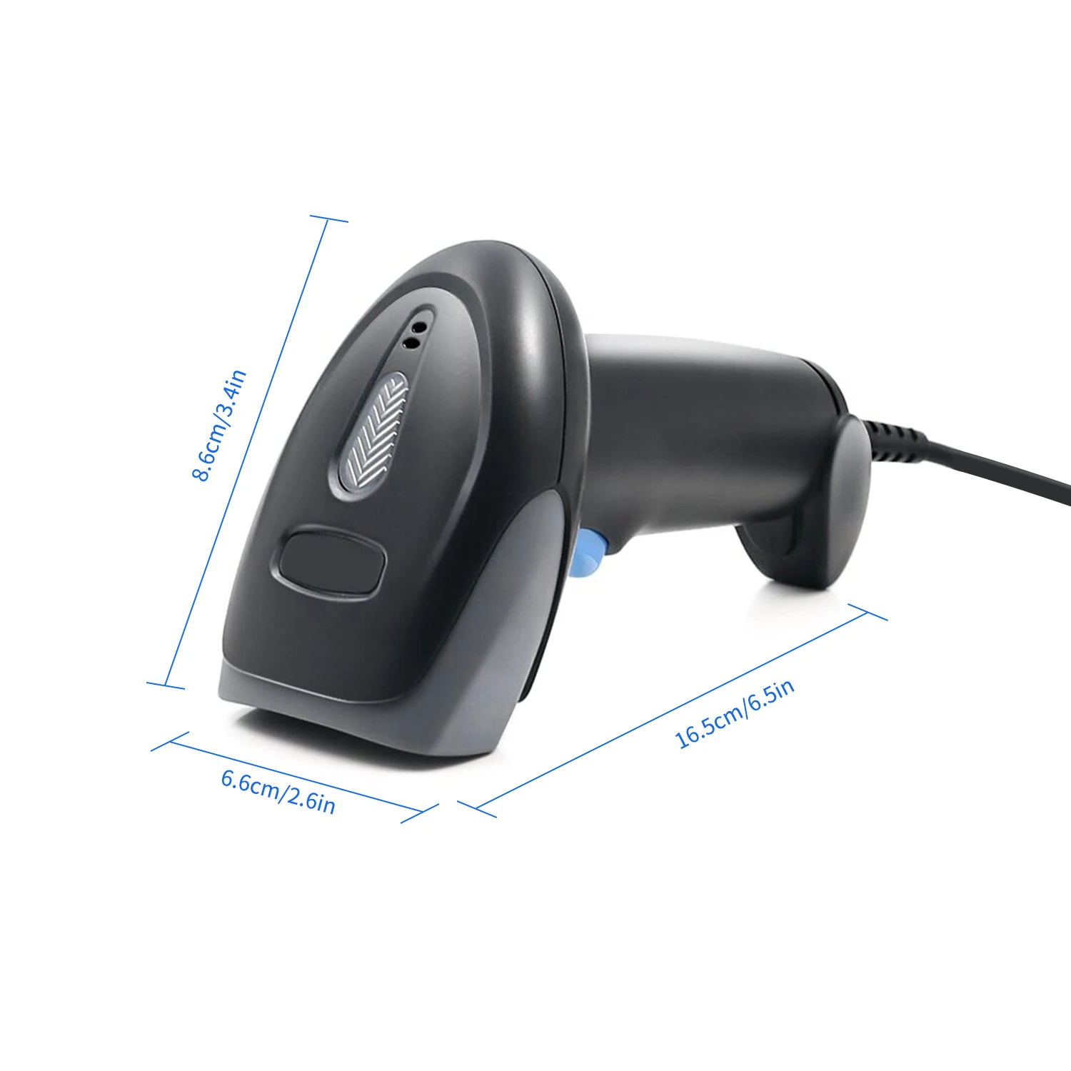 Handheld Barcode Scanner 1D/2D/QR Code Scanner 2.4G Wireless & USB Wired Bar Code Reader Compatible with Windows Mac Linux