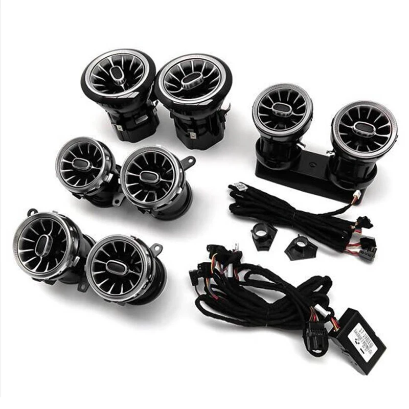 

Mercedes-Benz E-Class W213 передний кондиционер, светящийся выход, модифицированный 64-цветный атмосферный свет, синхронный оригинальный