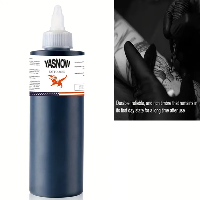 1pc 250ML Black Tattoo Ink,Professional Tattoo Pigment,Tattoo Painting Supplies, Professional Supply For Body Art.