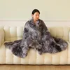 Four Seasons Universal Dormitory New Small Blanket Nordic Style Net Red Polyester Crystal Velvet Sofa Blanket Tie-dye Blanket 4