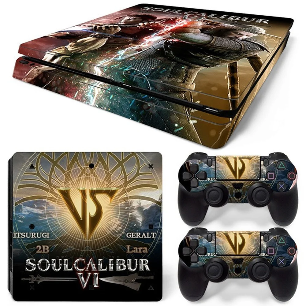 For Ps4 Slim Soulcalibur 6 Pvc Skin Vinyl Sticker Decal Cover Console Dualsense Controllers Dustproof Protective Sticker