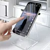 Acrylic Transparent Minimalist Ins Foldable Phone Holder Desktop Lazy Tablet Stand For iPhone iPad Galaxy Tab Smartphone Bracket 4