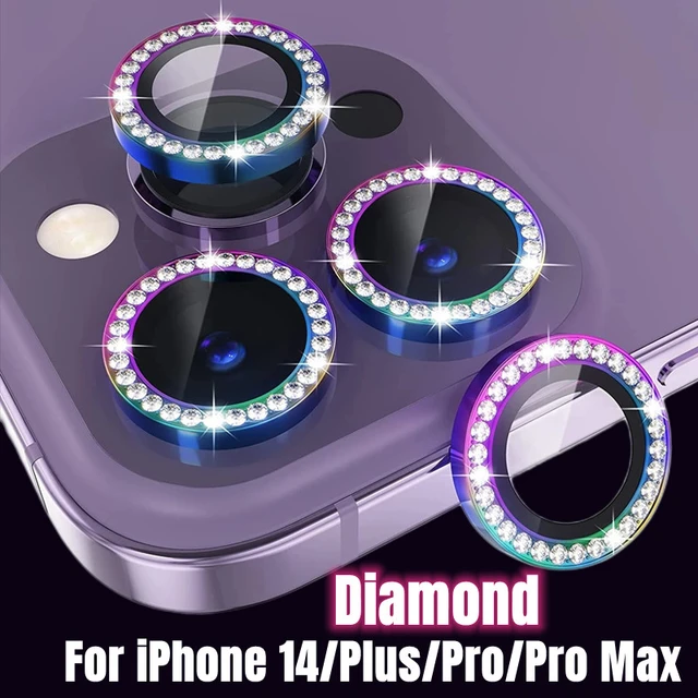 Vidrio Protector de lente de cámara de Metal para iPhone 15, 13, 14 Pro  Max, película protectora de cámara para iPhone 14 Plus, 15 Pro, 15 Pro Max,  tapa de lente - AliExpress