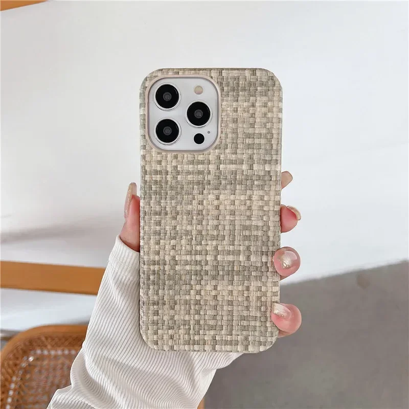 Luxury Shockproof Cloth Braided Silicone Phone Case with Soft Texture