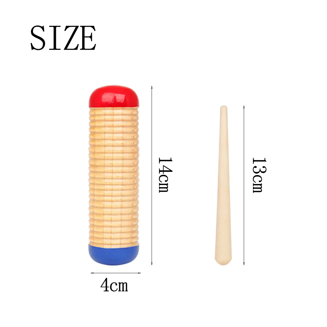 Orff red and blue sand cylinder scraping instrument preschool education teaching parent-child teaching aids fish frog