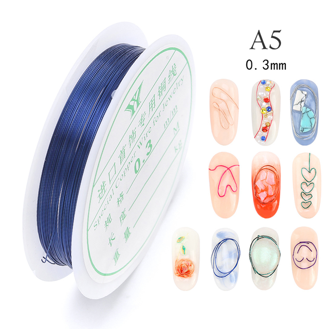 Nail Art Copper Thread Jewelry Metal Thread Nail Art Copper Thread Nail Accessories DIY Bead String Jewelry Accessories