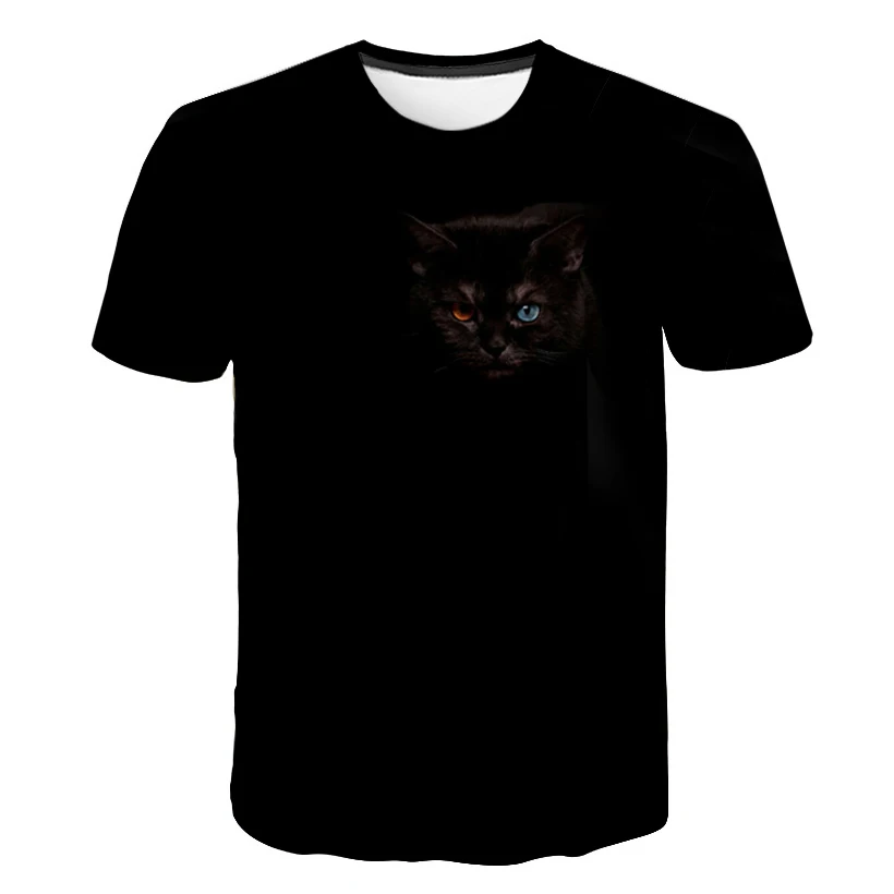 personalized t shirts 2022 Summer Children 3D Cartoon T-shirt for Boy Animal Printing Boys Cat T Shirt Girls Tops Tees Cartoon Kids Animal Clothes T-Shirts luxury