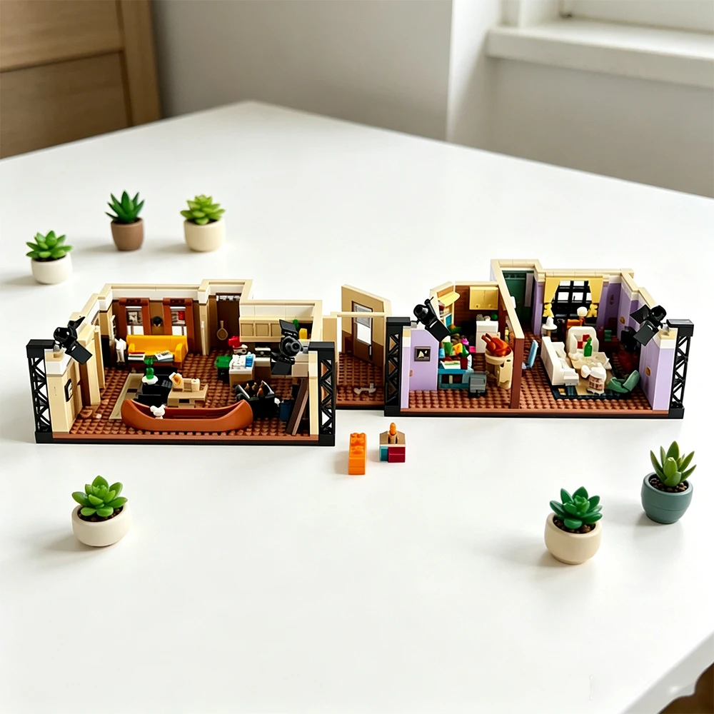 Popular toys, creative series, apartment model building blocks of various apartment types, children's educational assembly toys - 4