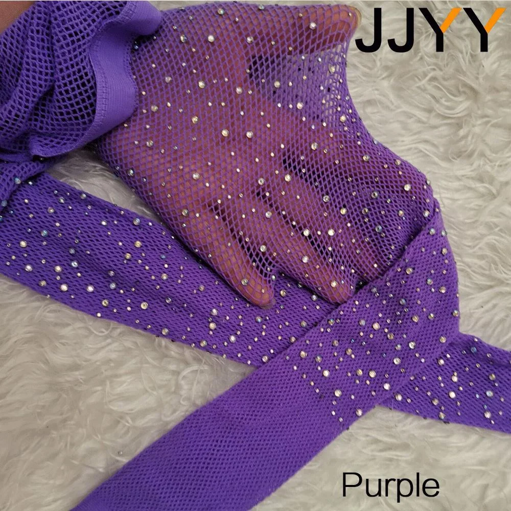 Modische glänzende Netzstrumpfhose – glitzernde kleine Netzstrumpfhose für Damen, atmungsaktives Nylon und Elasthan, Schlankheitseffekt – Detail 9