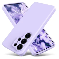Matte Liquid Silicone Slim Case - Candy Pure Color Soft Cover - Galaxy S23 Ultra (MLD Purple)