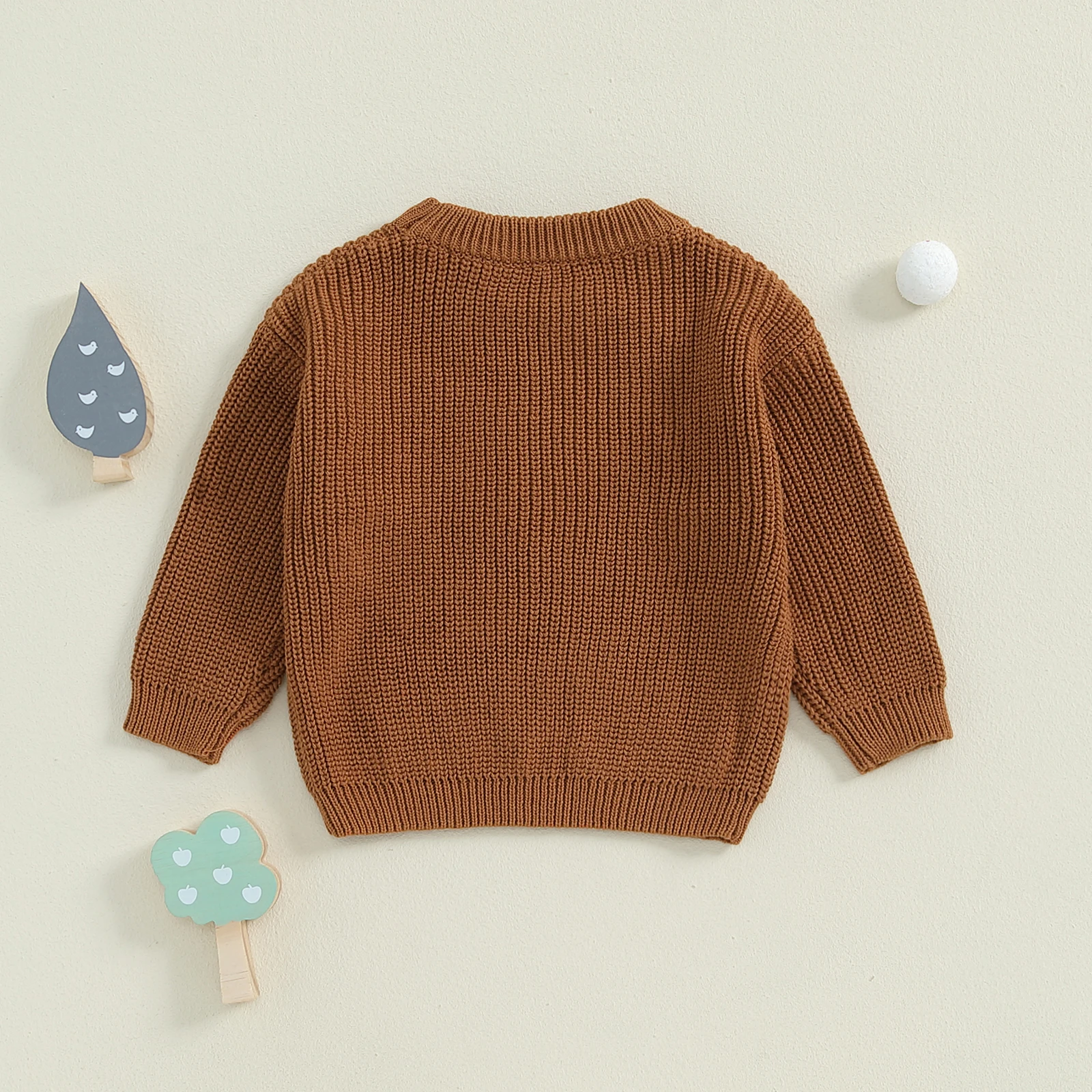 Winter Warm Kids Baby Boys Sweaters Children Knitted Clothes Cute Dinosaur Embroidered Long Sleeve Infant Pullover Tops Jumpers