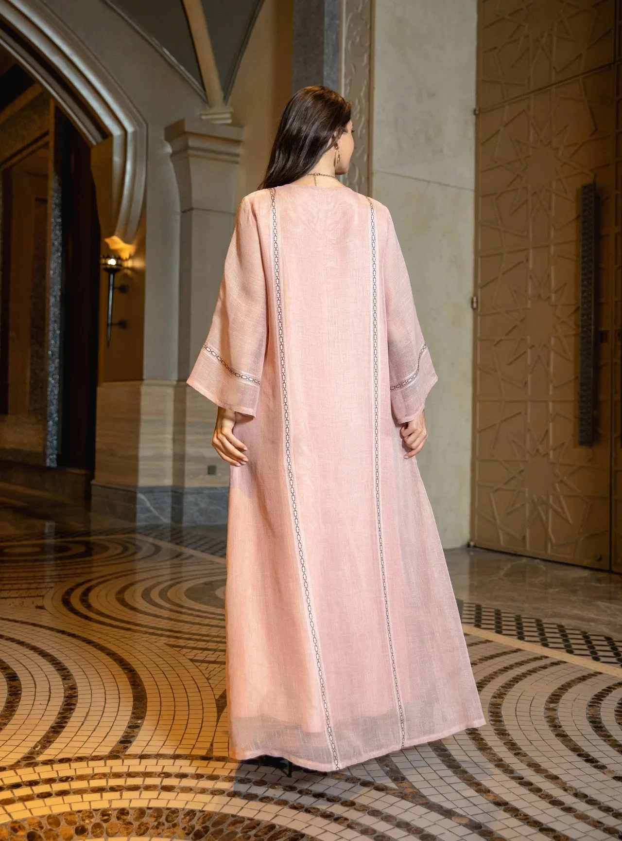 Ramadan Eid Gulf Abaya Arab Jalabiya for Women Dubai Luxury Abayas Sequin Embroidery Muslim Dress Moroccan Turkish Arabic Kaftan