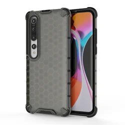 Shockproof Hybrid Armor Transparent Phone Case for Mi 10 Pro 5G (Black)