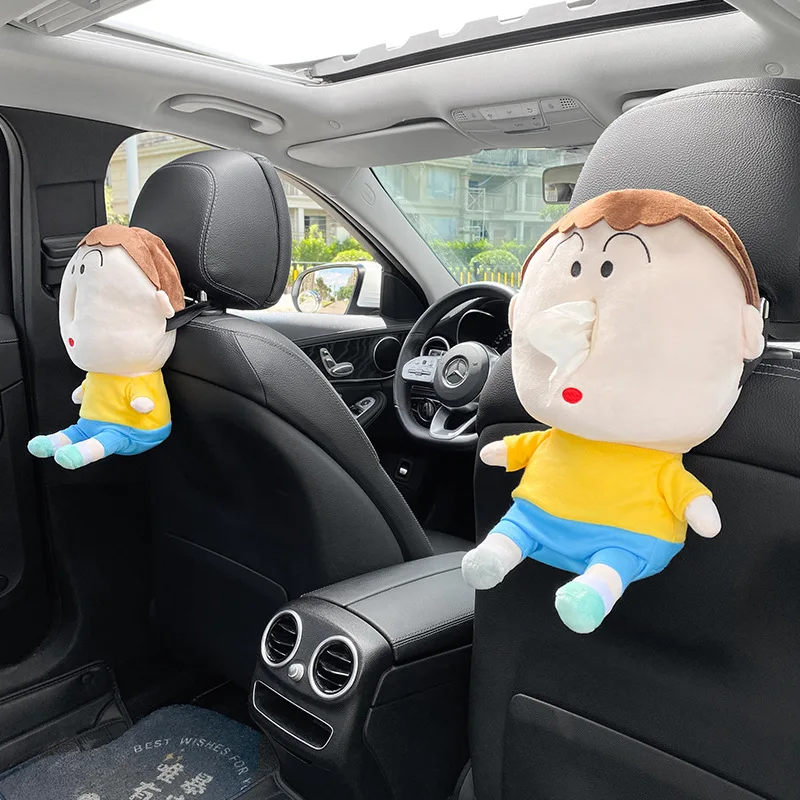 Car Pumping Paper Box Hanger Auto Cute Interior Decoration Supplies Cute Car Good Thing Doll Tissue Box Holder Napkin Box