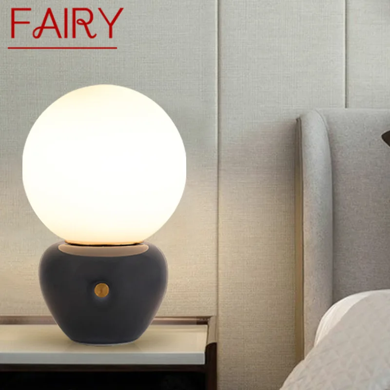 Fairy Ceramic Table Lighting Touch Dimmer Contemporary Led Nordic
